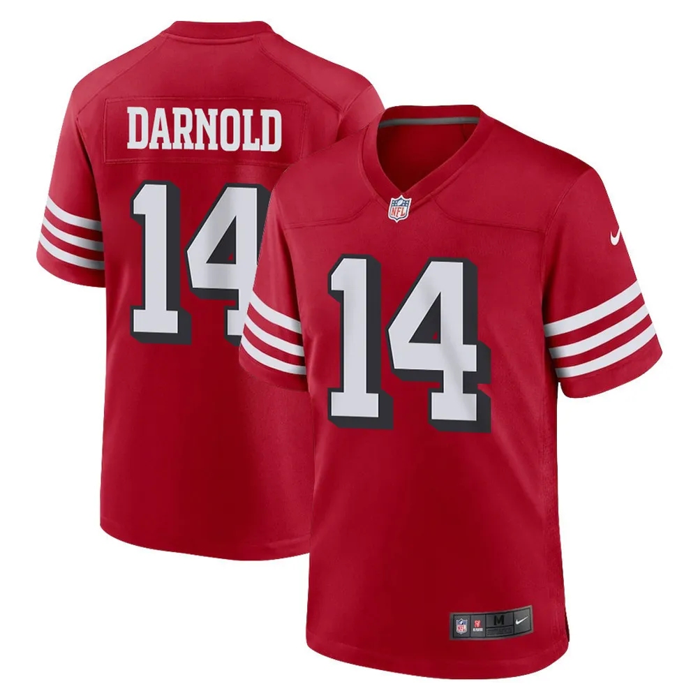 Sam Darnold 14 San Francisco 49ers Men Alternate Game Jersey – Scarlet