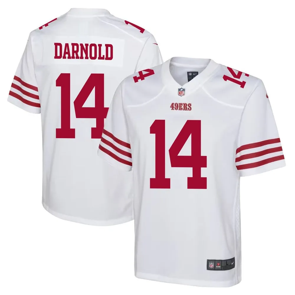 Sam Darnold 14 San Francisco 49ers Youth Game Jersey – White