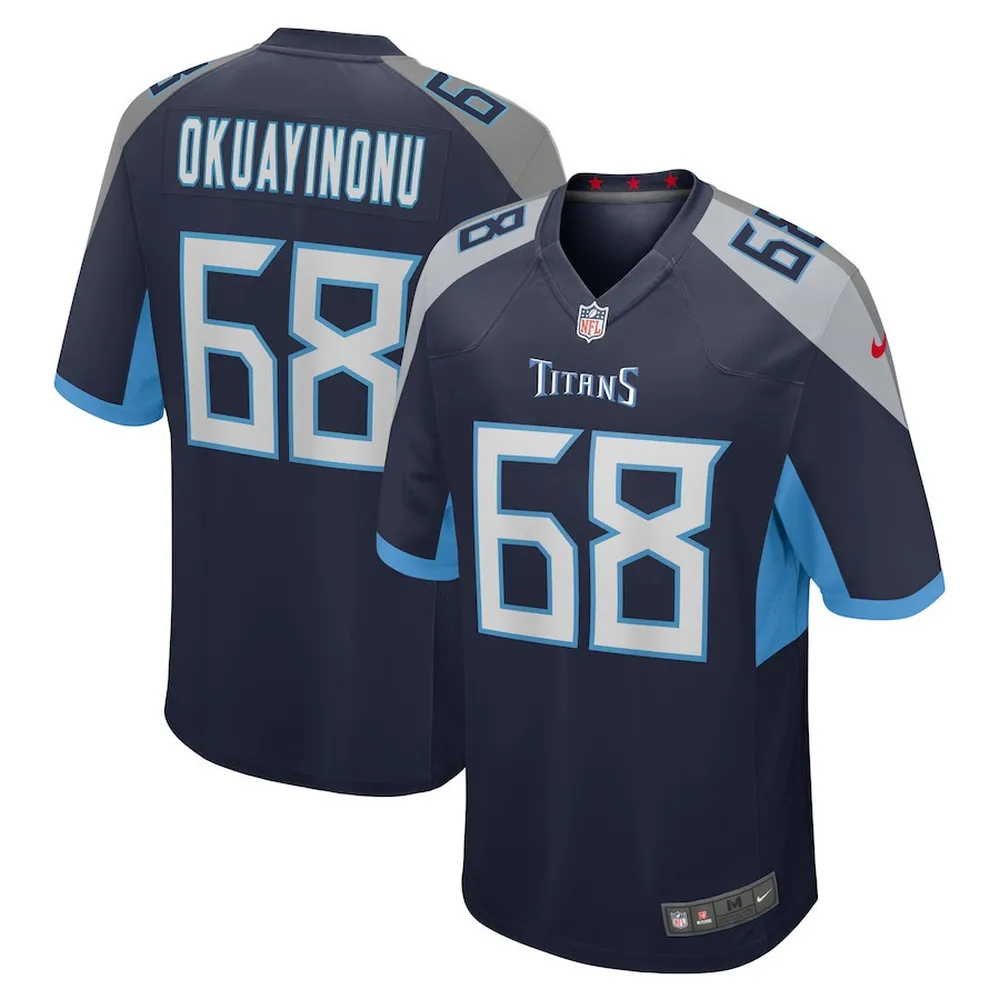 Sam Okuayinonu Tennessee Titans Game Player Jersey – Navy