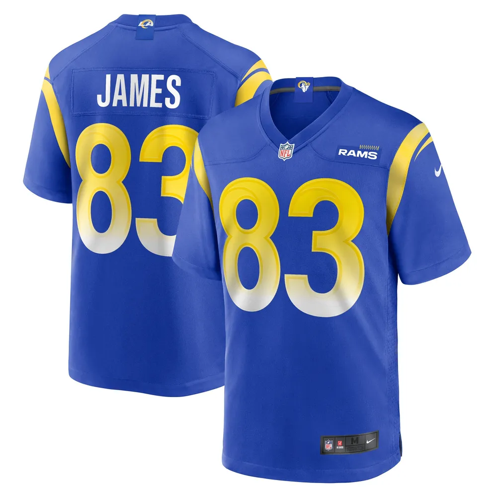 Sam James 83 Los Angeles Rams Home Game Jersey – Royal