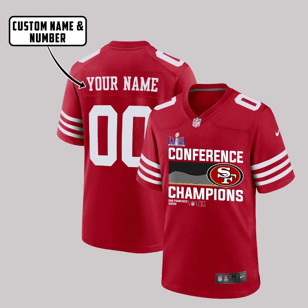 San Francisco 49ers Conference Champions 2024 Game Jersey – Men, Red V32