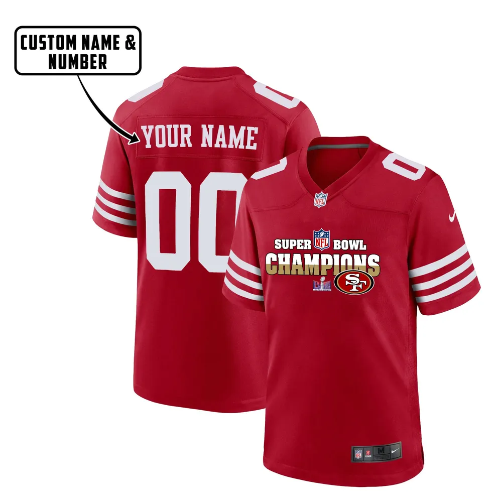 San Francisco 49ers Champions LVIII No One Game Jersey – Men, Red V41