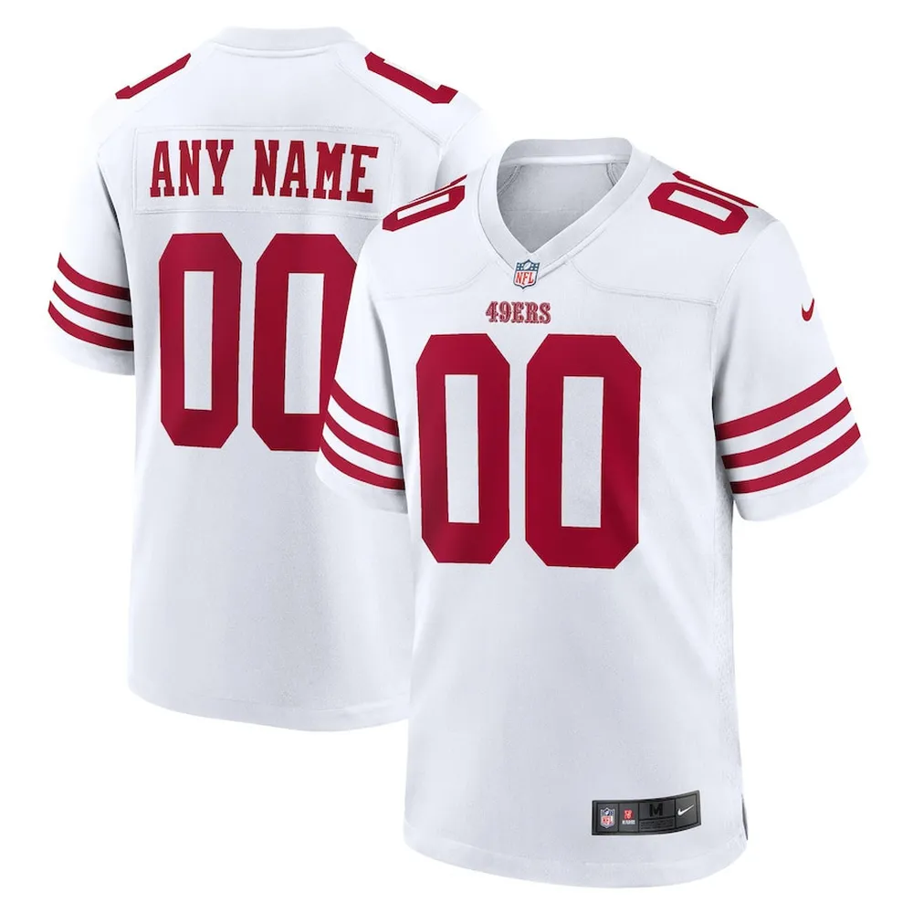 San Francisco 49ers Game Custom 00 Player Jersey – White