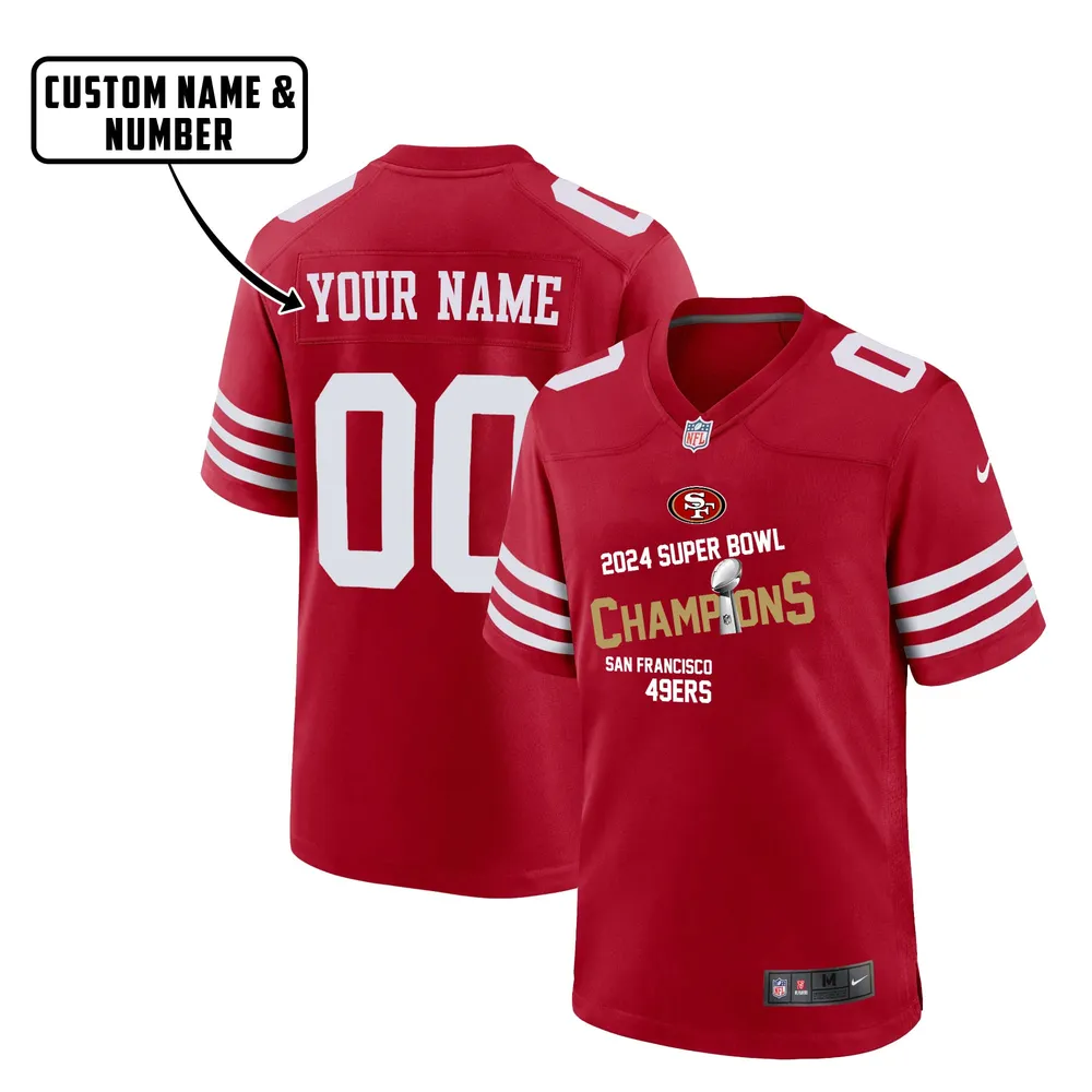 San Francisco 49ers LVIII Champions New Game Jersey – Men, Red V22