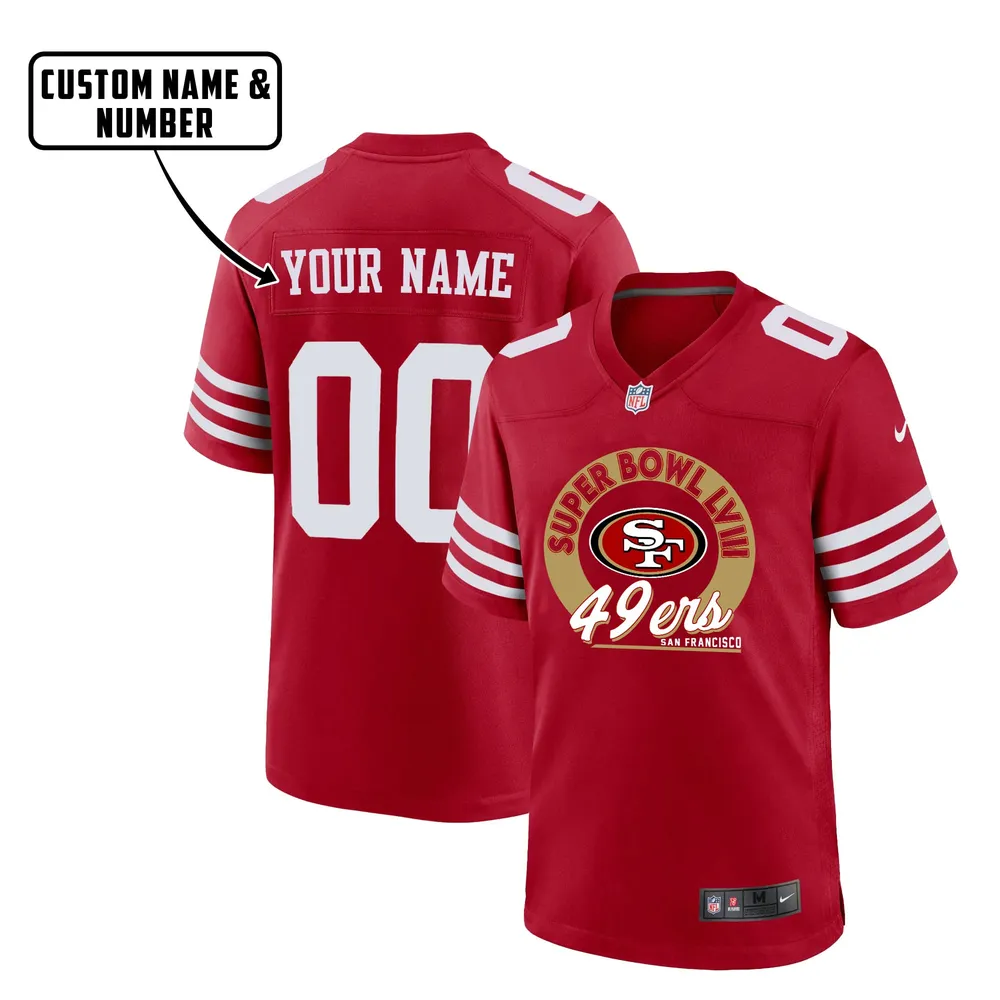 San Francisco 49ers LVIII Champions Unique Game Jersey – Men, Red V28