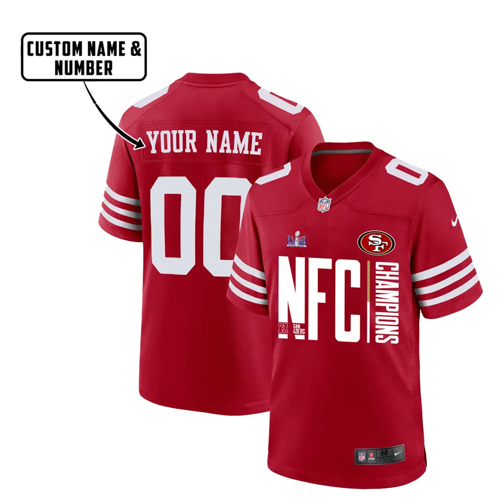 San Francisco 49ers NFC Super Bowl LVIII Game Jersey – Men, Red