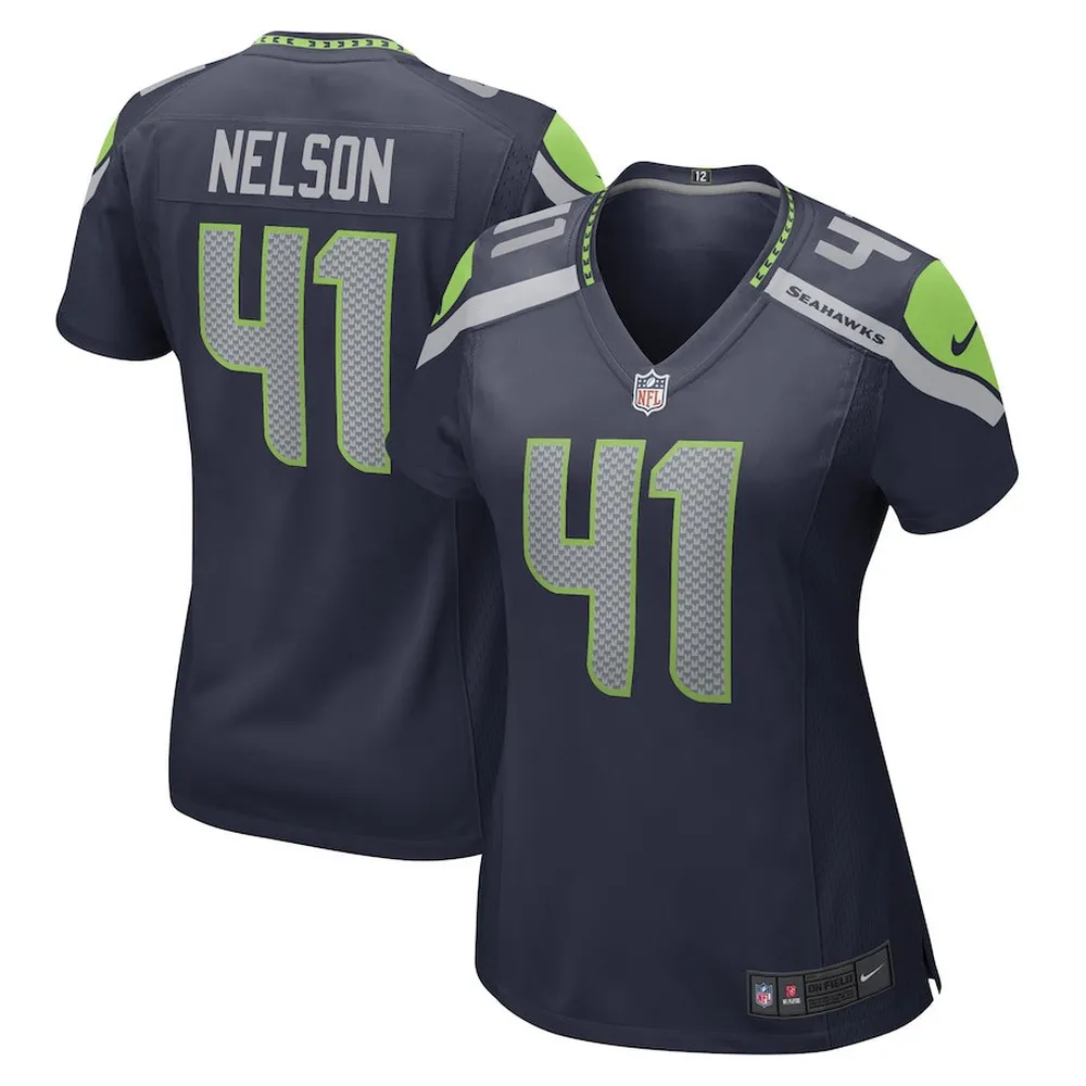 Scott Nelson Seattle Seahawks Women’s Game Player Jersey – College Navy