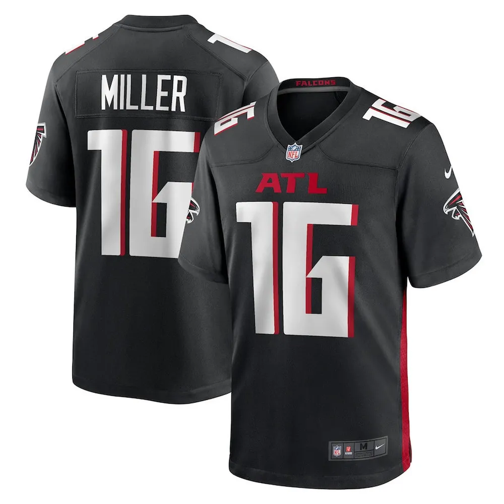 Scotty Miller 16 Atlanta Falcons Men’s Team Game Jersey – Black