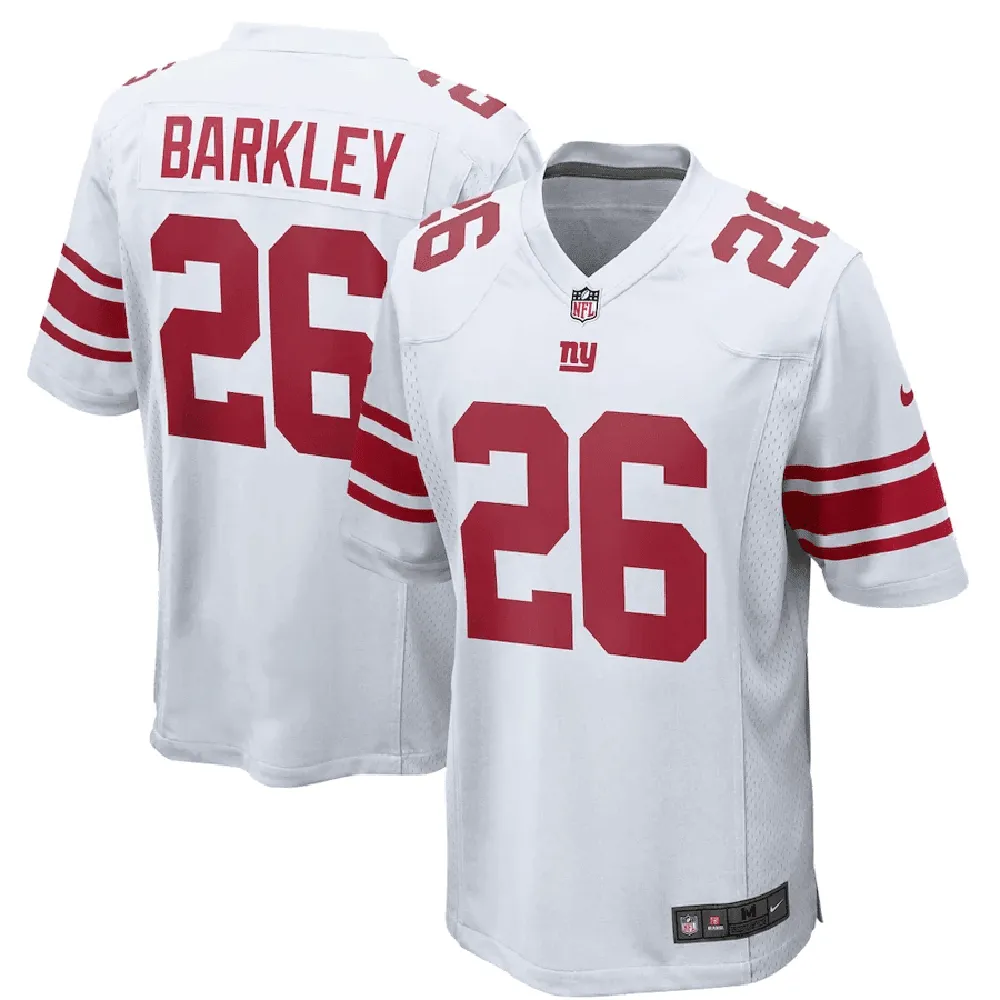 Saquon Barkley 26 New York Giants Game Jersey – White