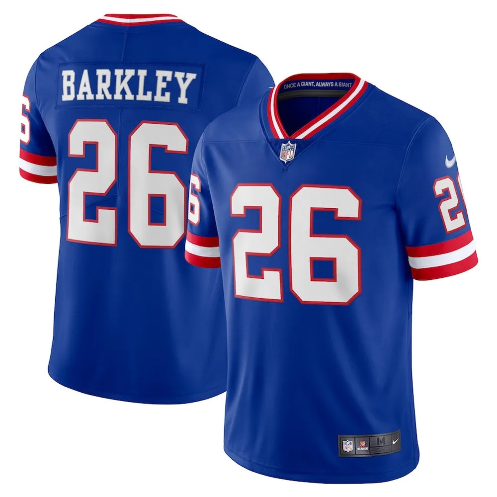 Saquon Barkley 26 New York Giants Classic Vapor Limited Player Jersey – Royal