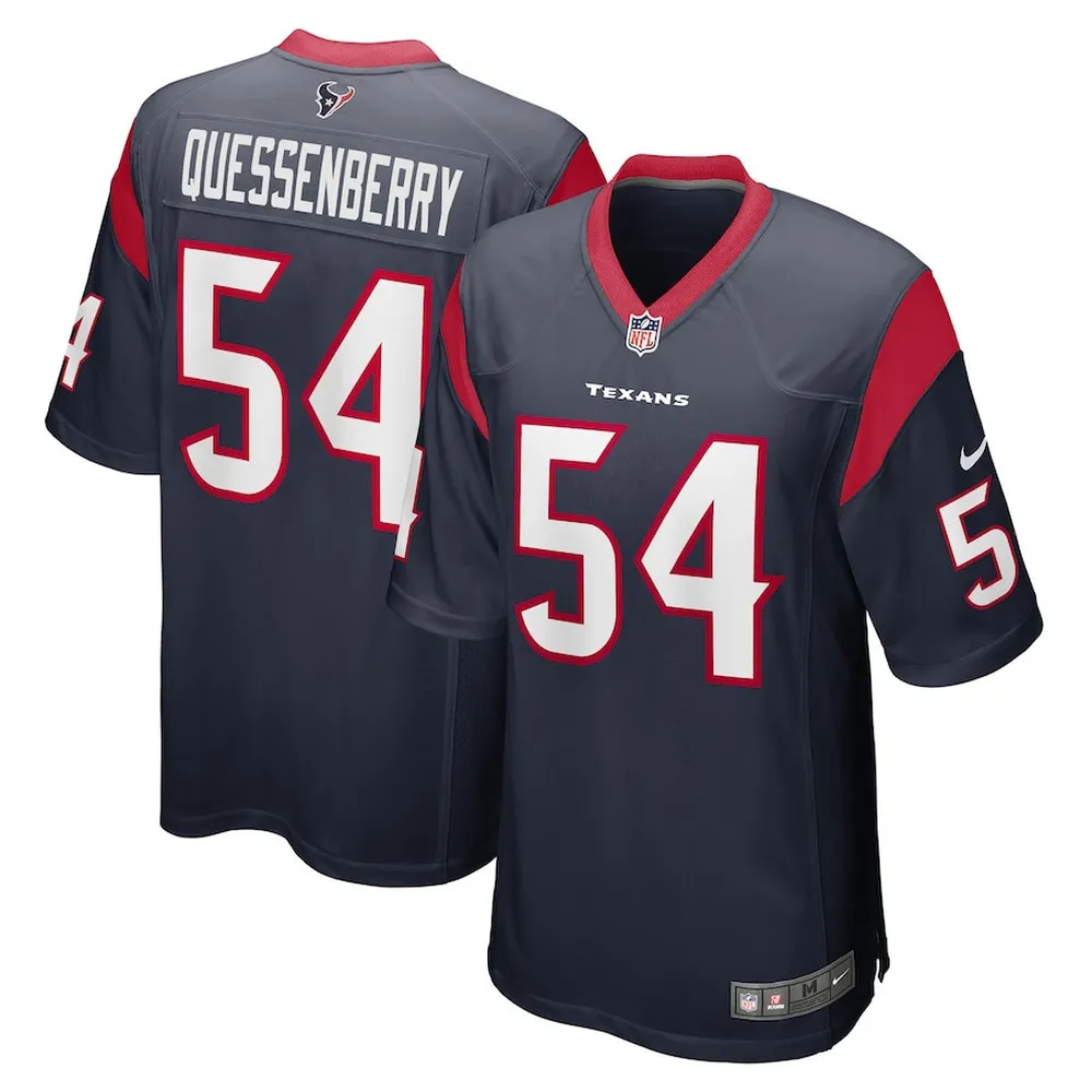 Scott Quessenberry Houston Texans Game Player Jersey – Navy