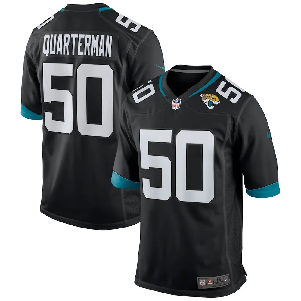 Shaquille Quarterman 50 Jacksonville Jaguars Men’s Game Jersey – Black