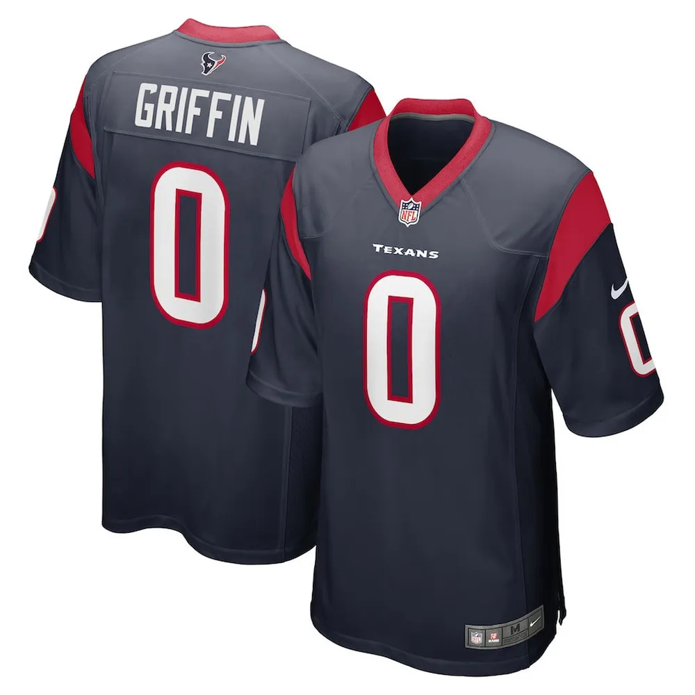 Shaquill Griffin 0 Houston Texans Men’s Team Game Jersey – Navy