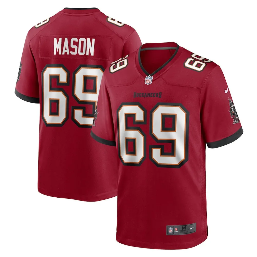 Shaq Mason Tampa Bay Buccaneers Game Player Jersey – Red