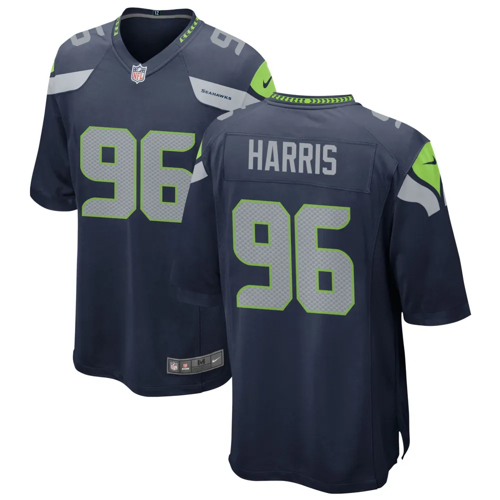 Seattle Seahawks Shelby Harris 96 Game Jersey – College Navy Jersey