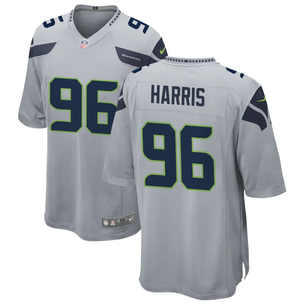 Seattle Seahawks Shelby Harris 96 Alternate Game Jersey – Gray Jersey