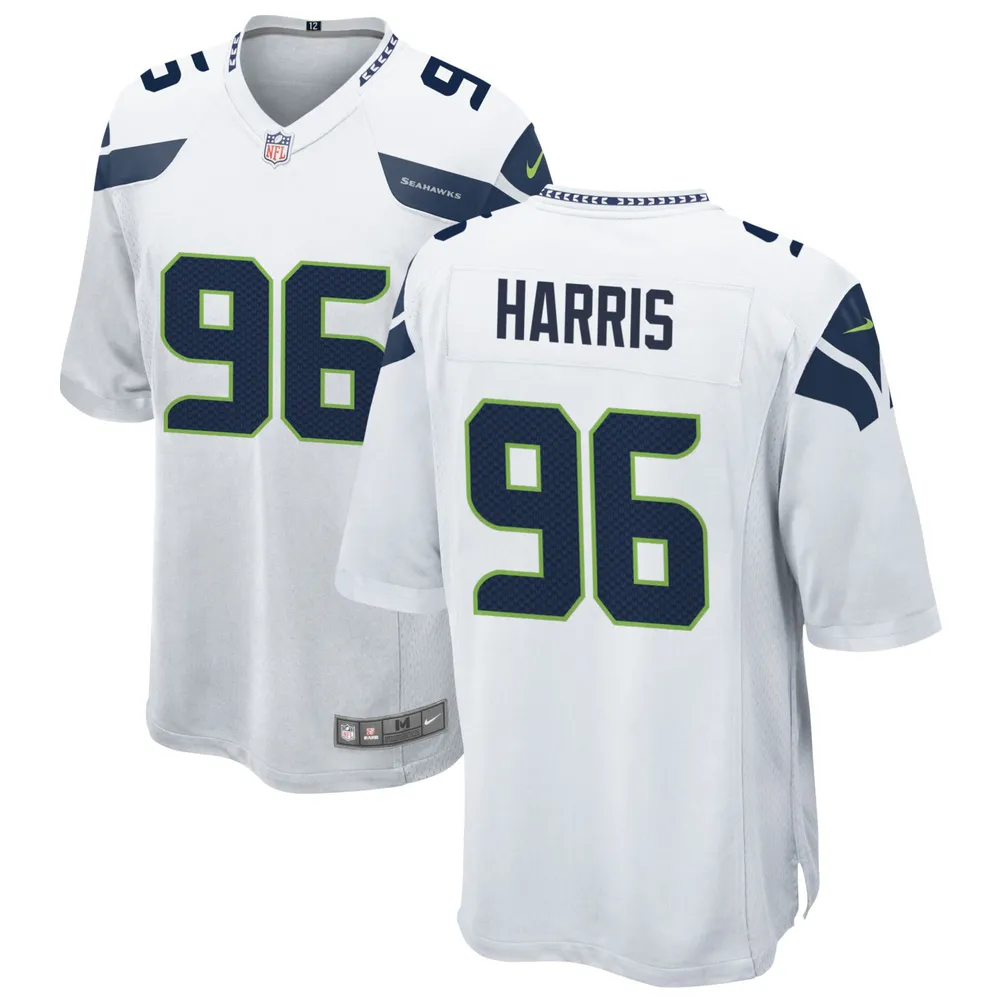 Seattle Seahawks Shelby Harris 96 Game Jersey – White Jersey