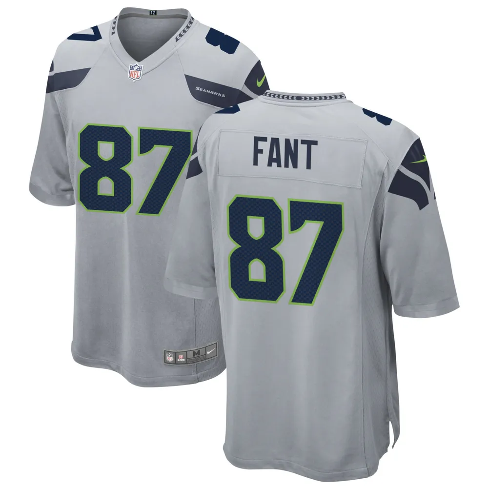 Seattle Seahawks Noah Fant 87 Alternate Game Jersey – Gray Jersey