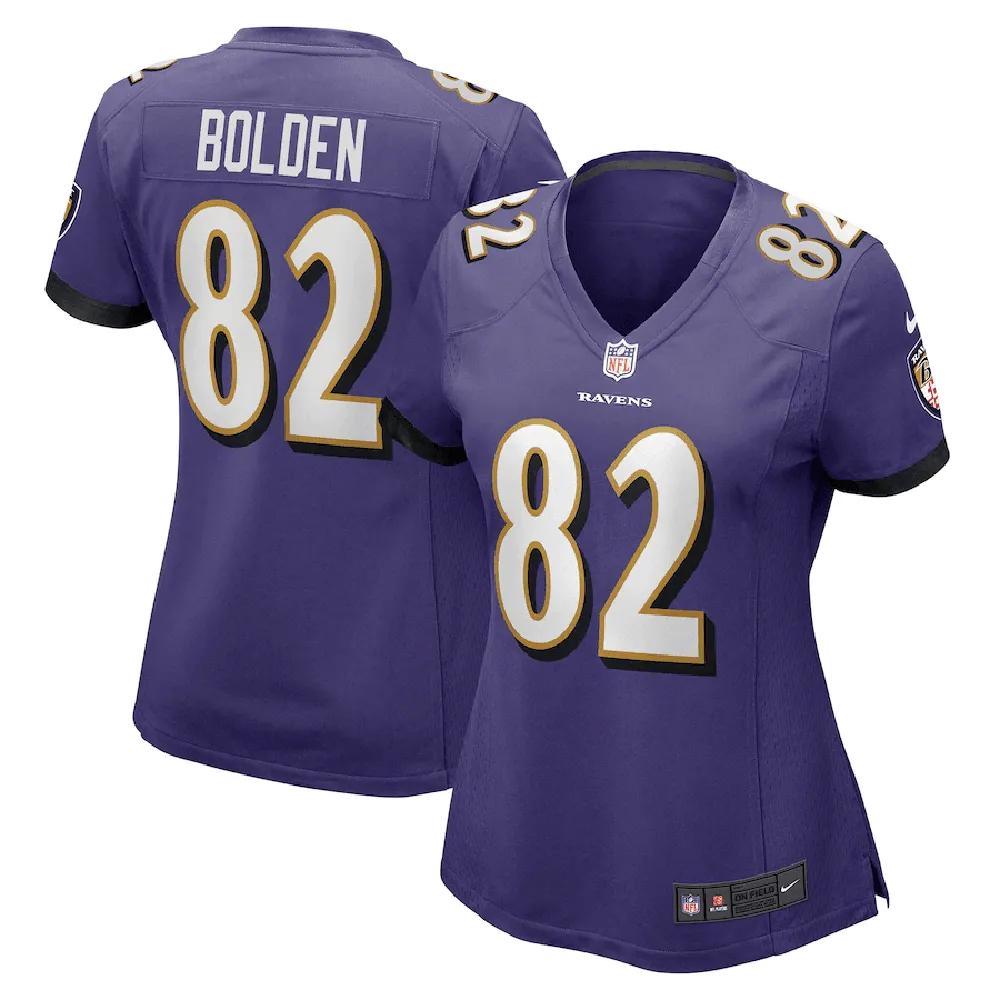 Slade Bolden 82 Baltimore Ravens Women’s Player Game Jersey – Purple