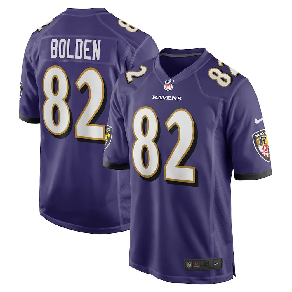 Slade Bolden Baltimore Ravens Player Game Jersey – Purple