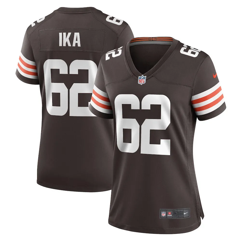 Siaki Ika 62 Cleveland Browns Women Team Game Jersey – Brown