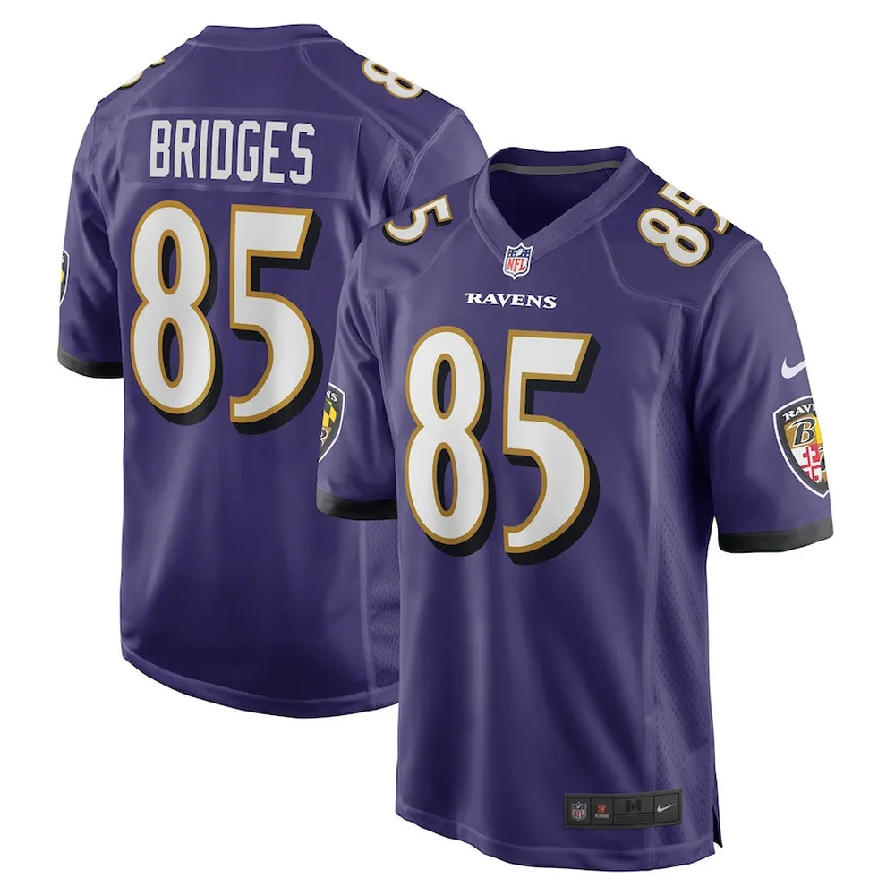 Shemar Bridges Baltimore Ravens Player Game Jersey – Purple