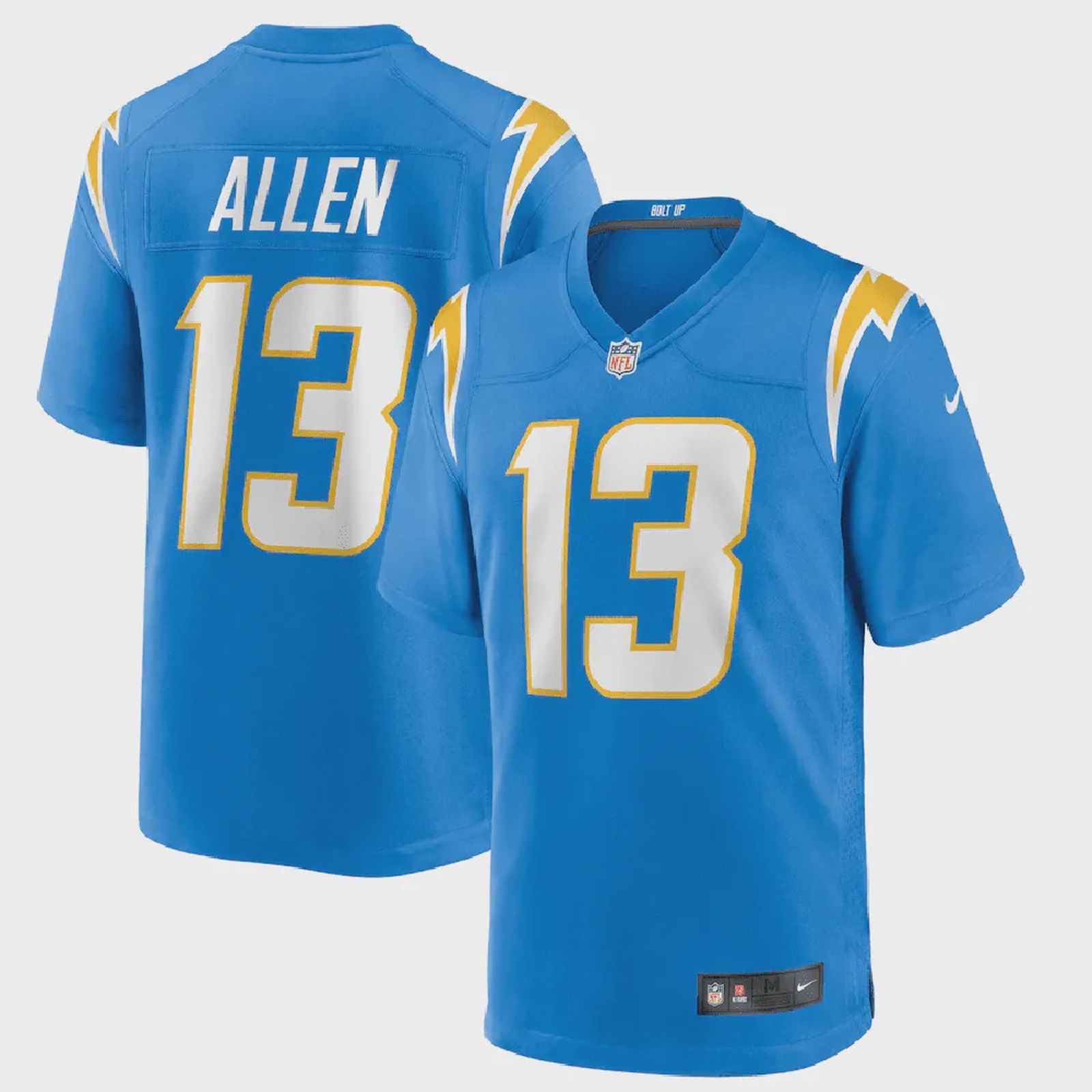 Keenan Allen 13 Los Angeles Chargers Game Player Jersey – Powder Blue