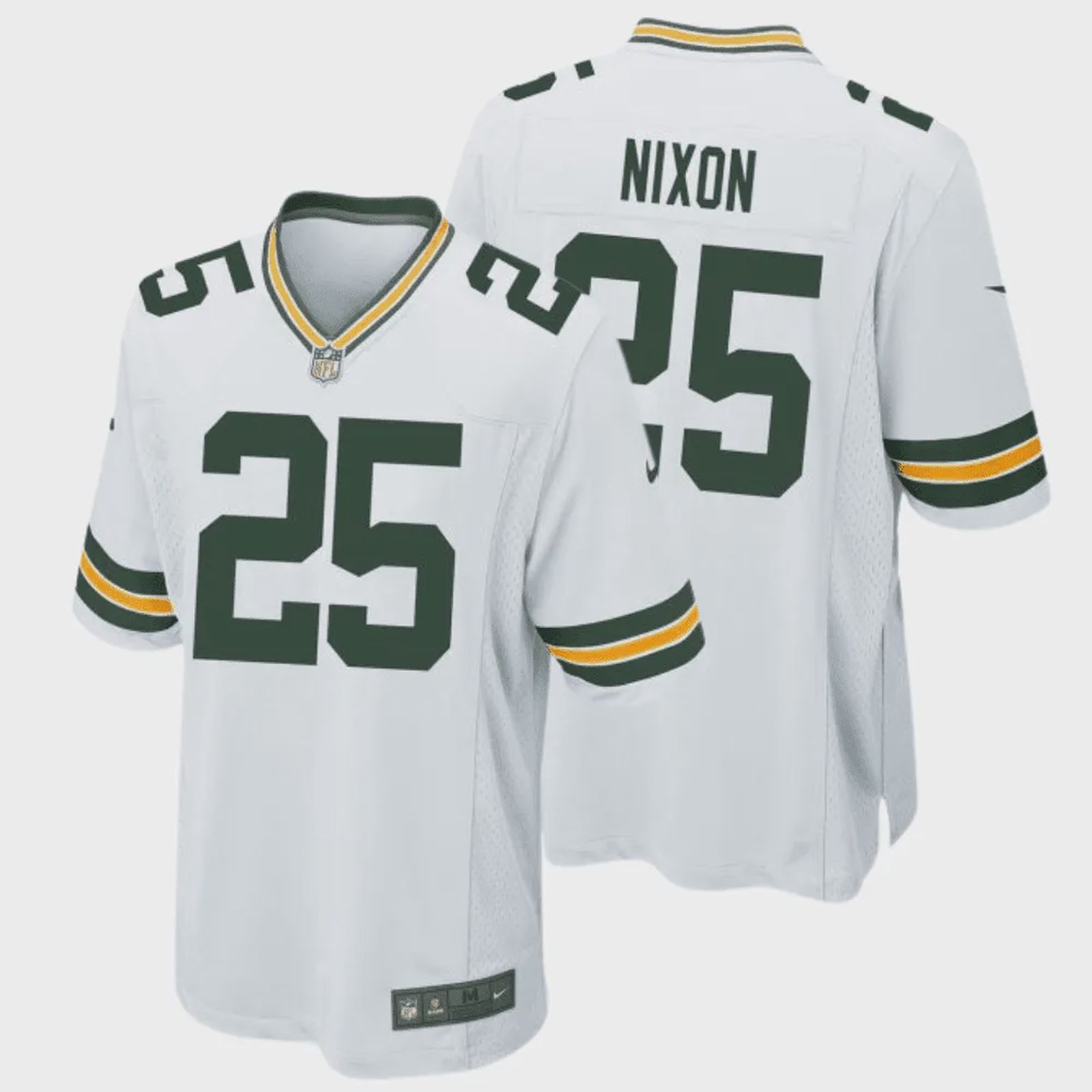 Keisean Nixon 25 Green Bay Packers Men Away Game Jersey – White