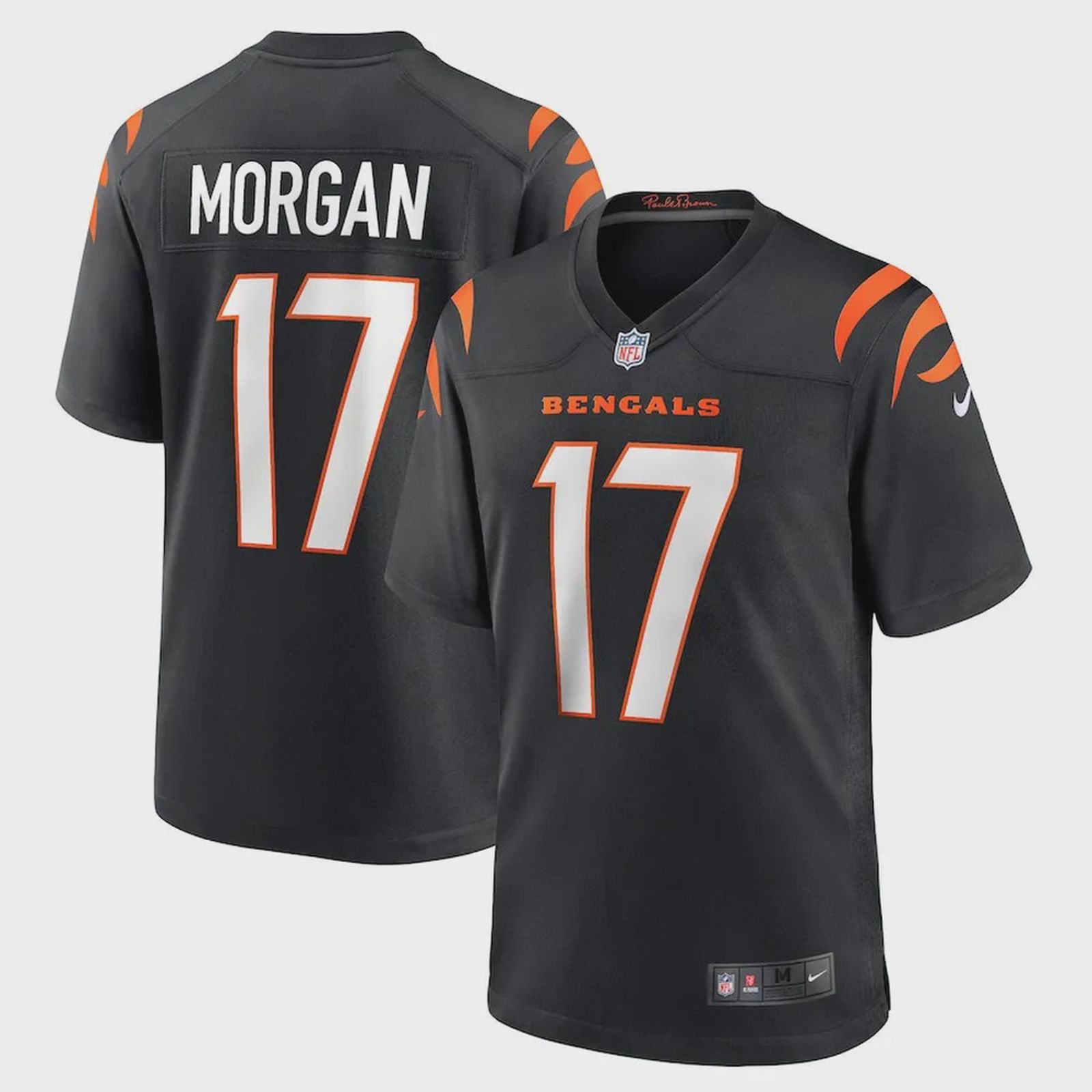 Stanley Morgan 17 Cincinnati Bengals Men’s Game Jersey – Black