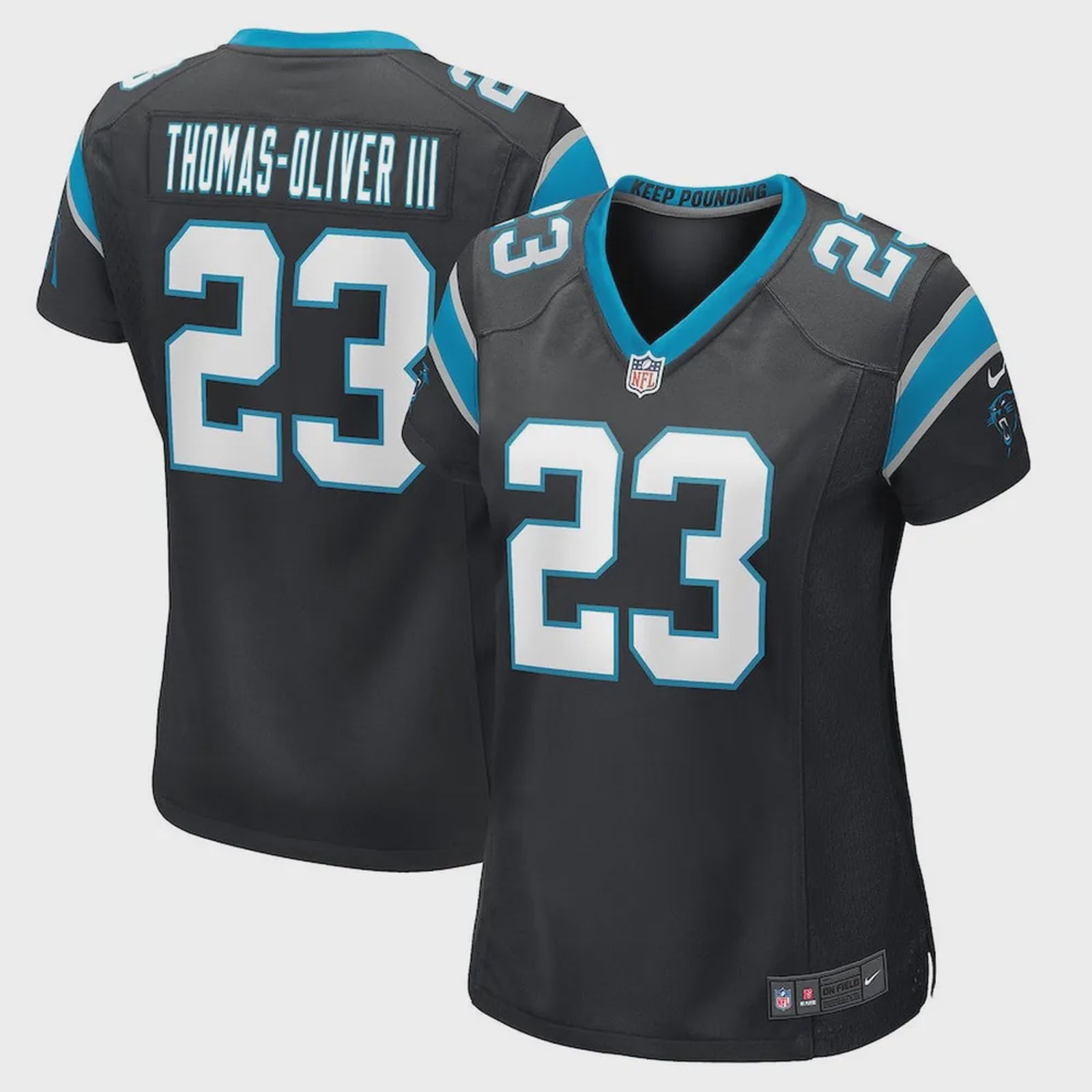 Stantley Thomas-Oliver III Carolina Panthers Women’s Game Player Jersey – Black