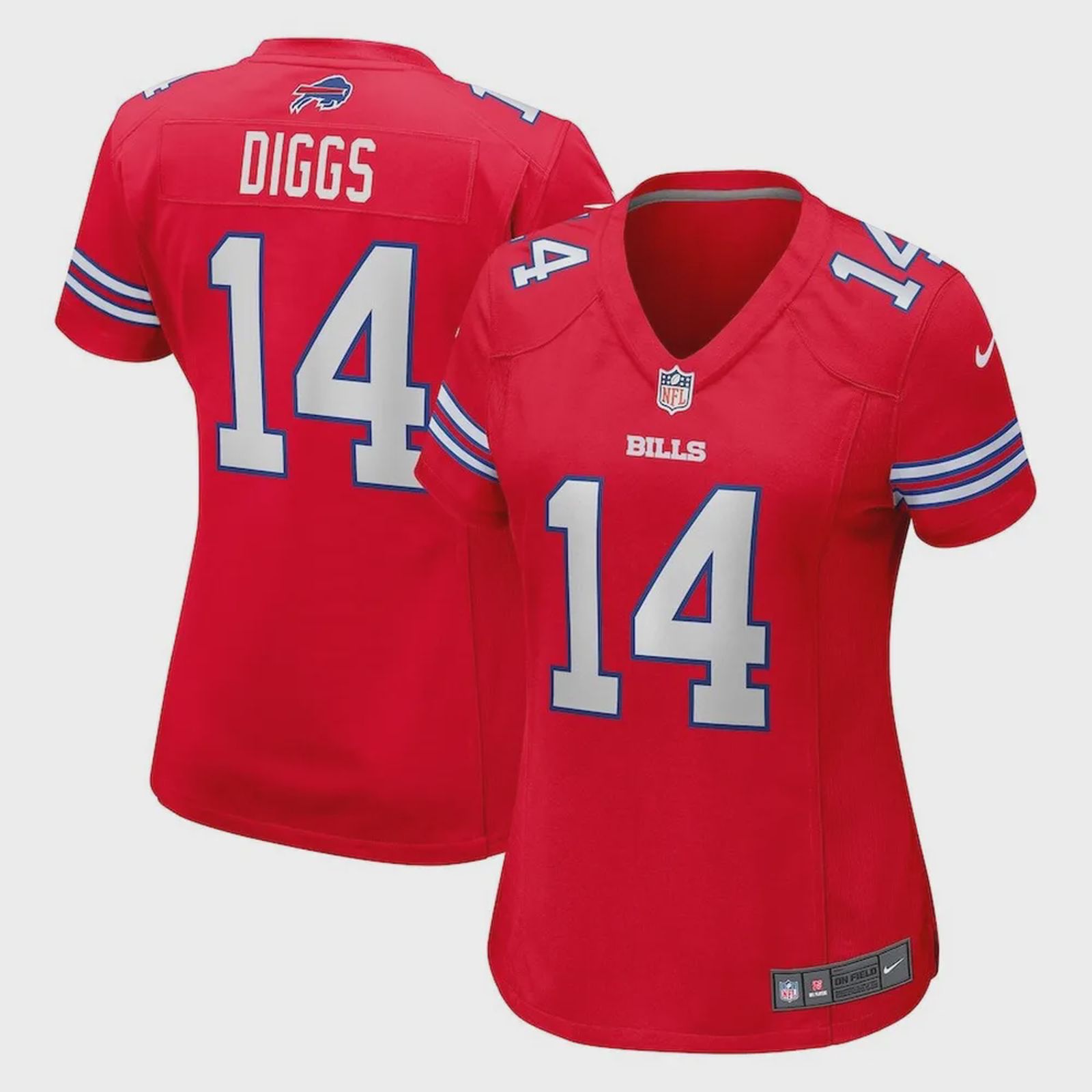 Stefon Diggs 14 Buffalo Bills Women’s Alternate Game Jersey – Red