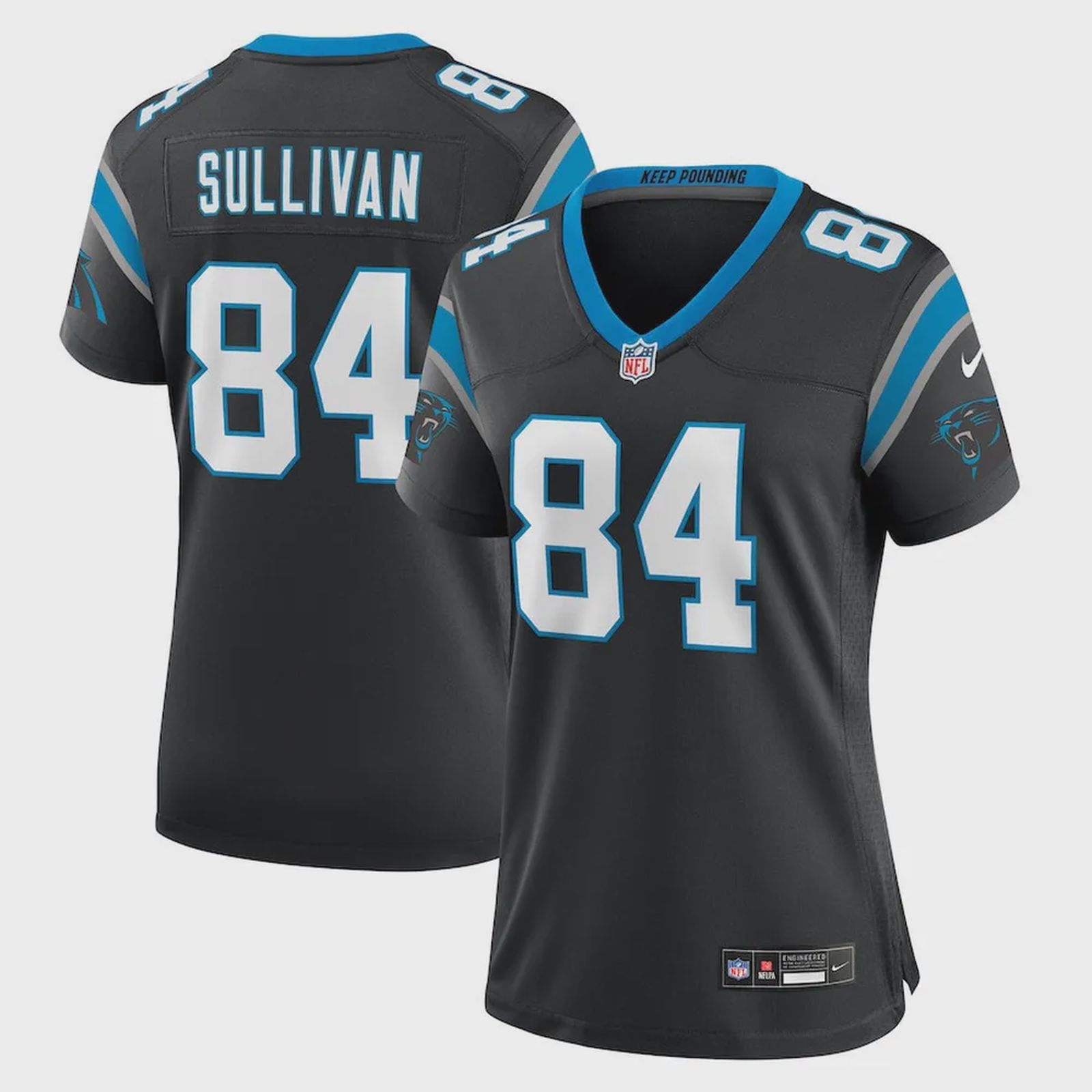 Stephen Sullivan 84 Carolina Panthers Women’s Team Game Jersey – Black