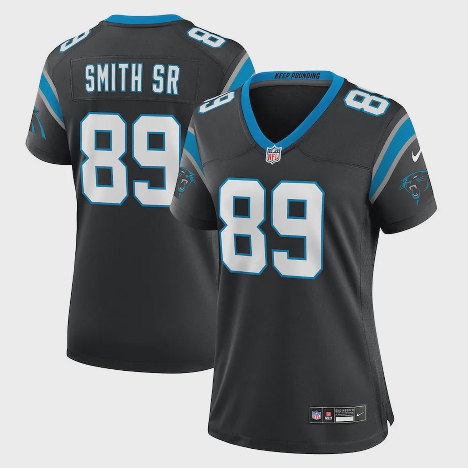 Steve Smith Sr. 89 Carolina Panthers Women’s Player Game Jersey – Black