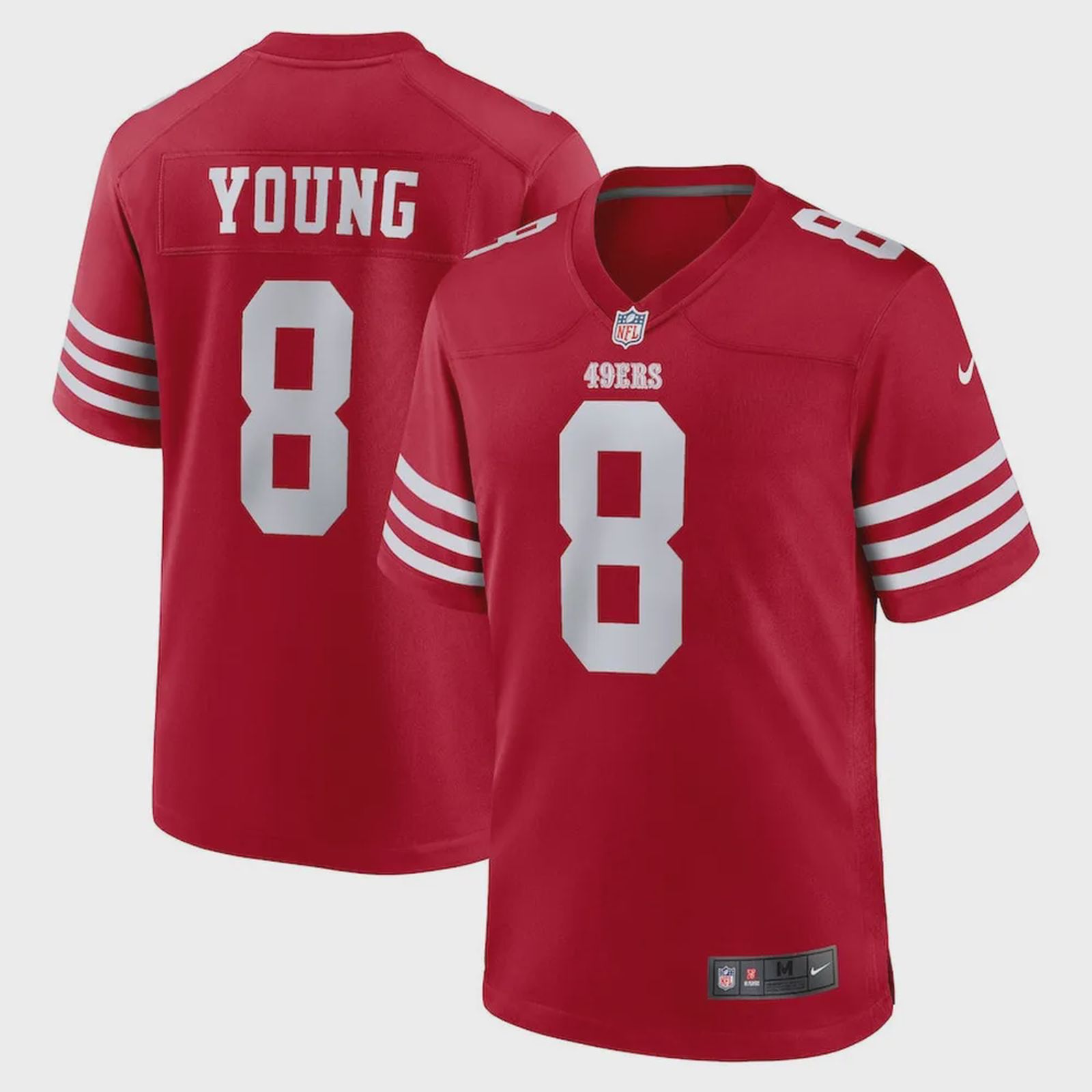 Steve Young 8 San Francisco 49ers Retired Player Game Jersey – Scarlet