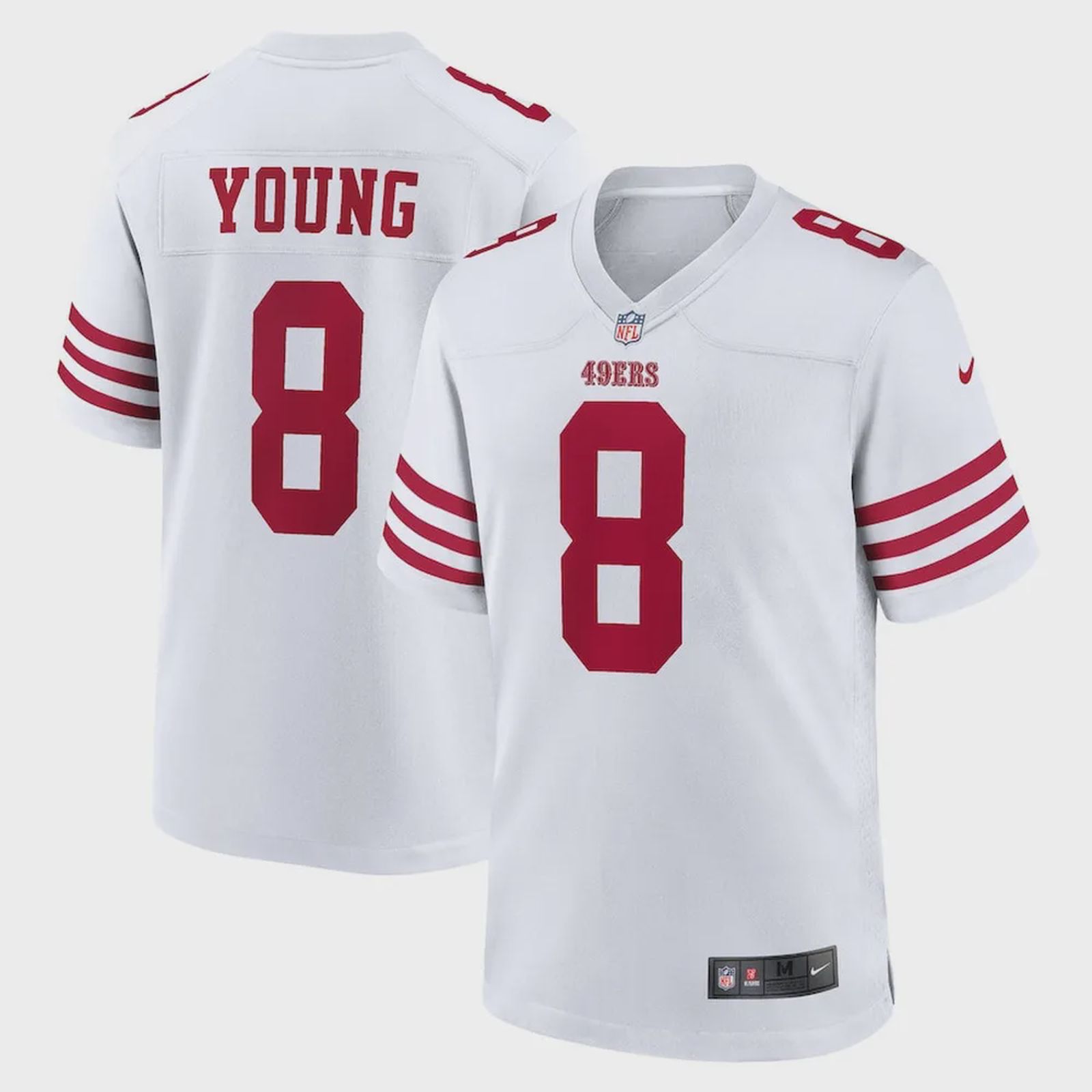 Steve Young 8 San Francisco 49ers Retired Player Game Jersey – White