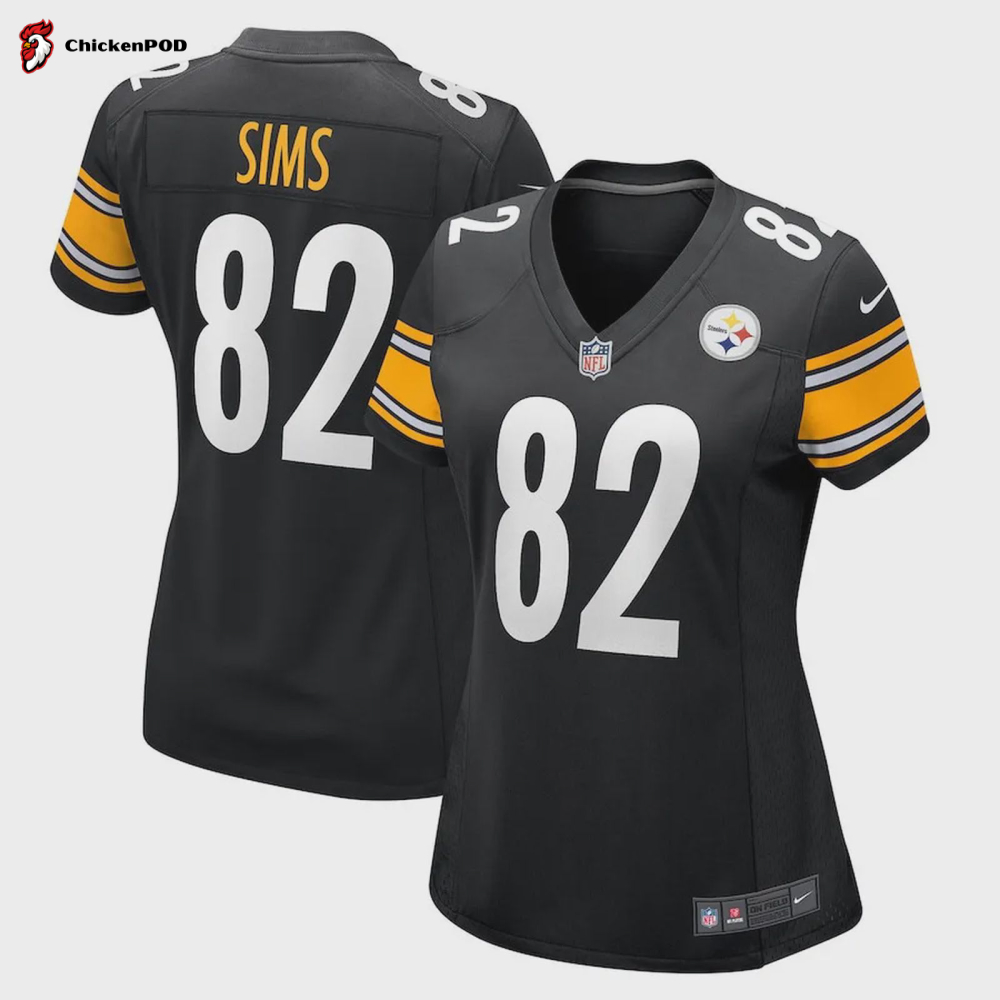 Steven Sims 82 Pittsburgh Steelers Women’s Game Jersey – Black