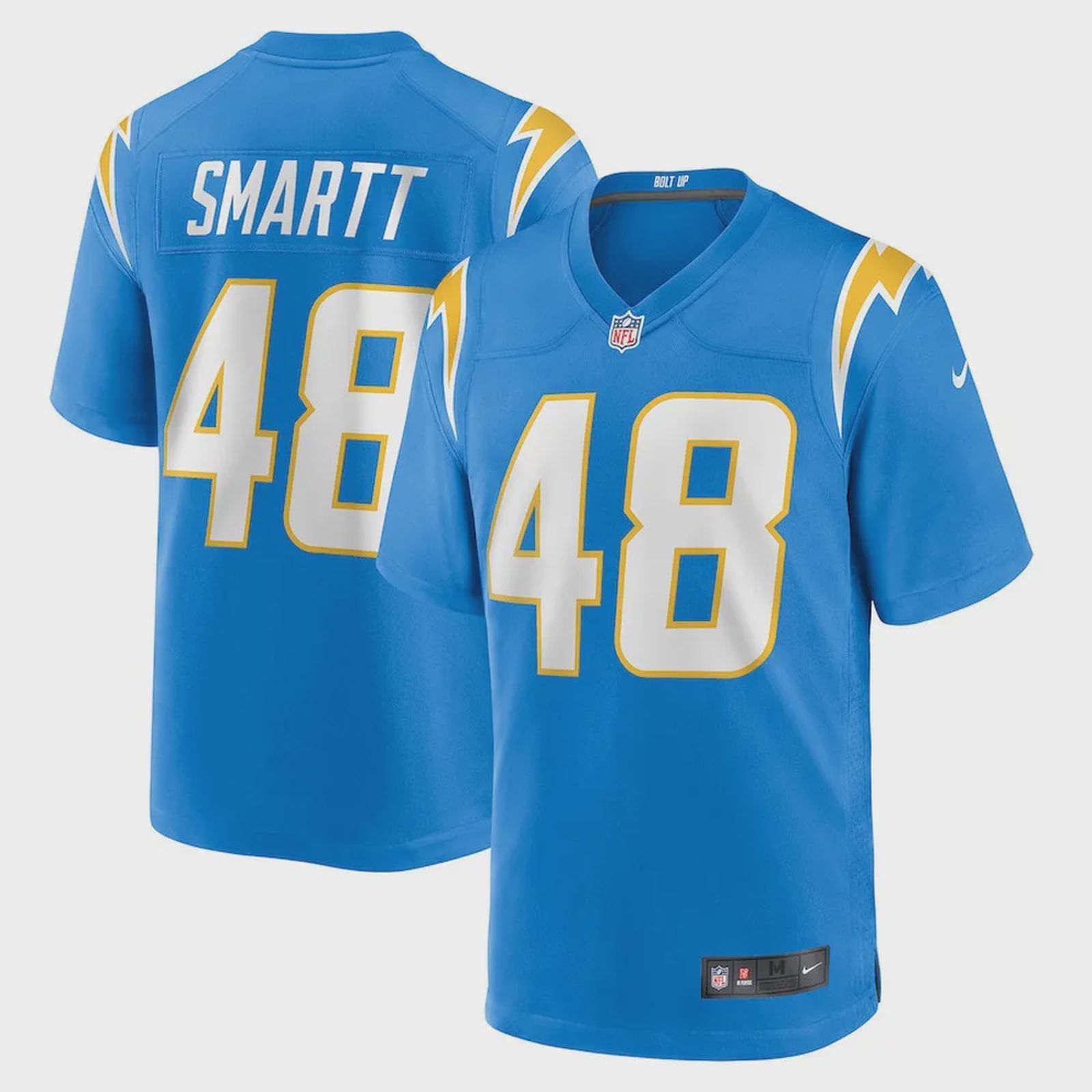 Stone Smartt Los Angeles Chargers Game Player Jersey – Powder Blue