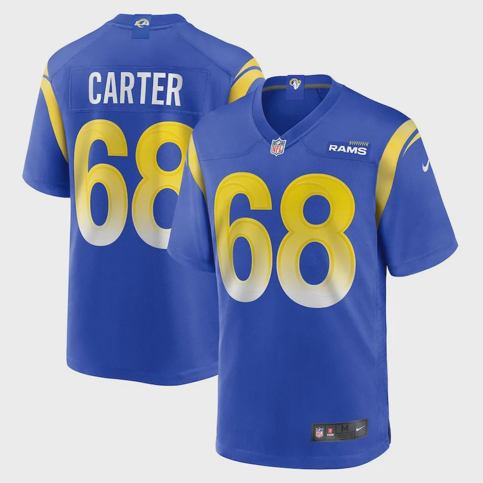 T. Carter Los Angeles Rams Game Player Jersey – Royal