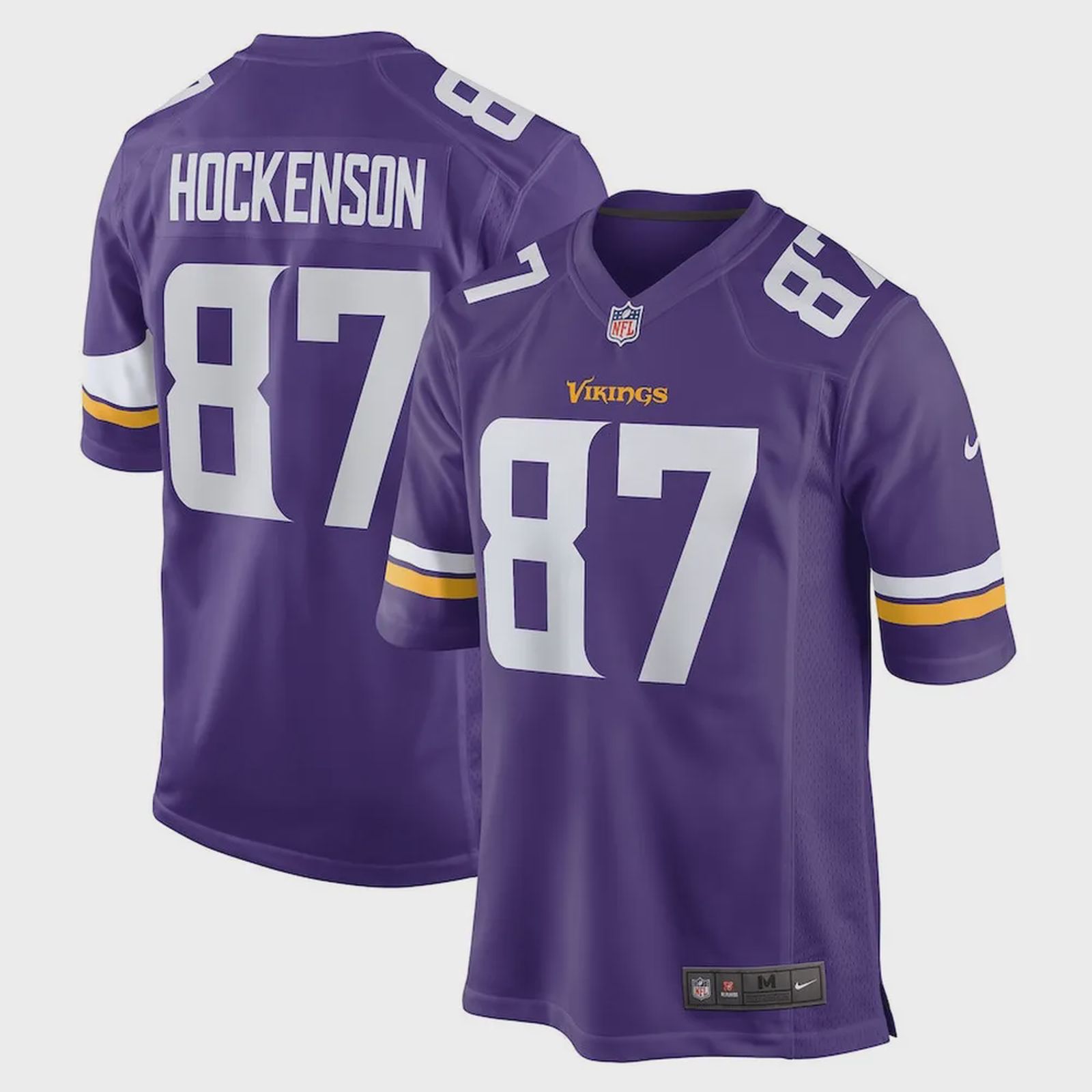 T. Hockenson 87 Minnesota Vikings Game Player Jersey – Purple