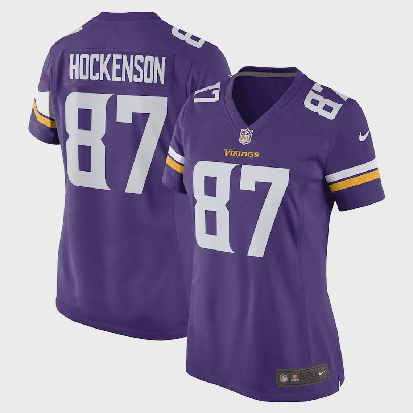 T. Hockenson 87 Minnesota Vikings Women’s Game Player Jersey – Purple