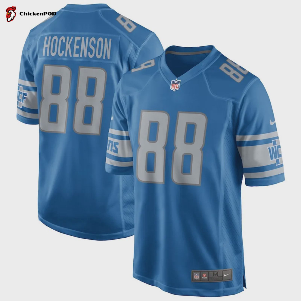 T. Hockenson 88 Detroit Lions Men Game Jersey – Blue