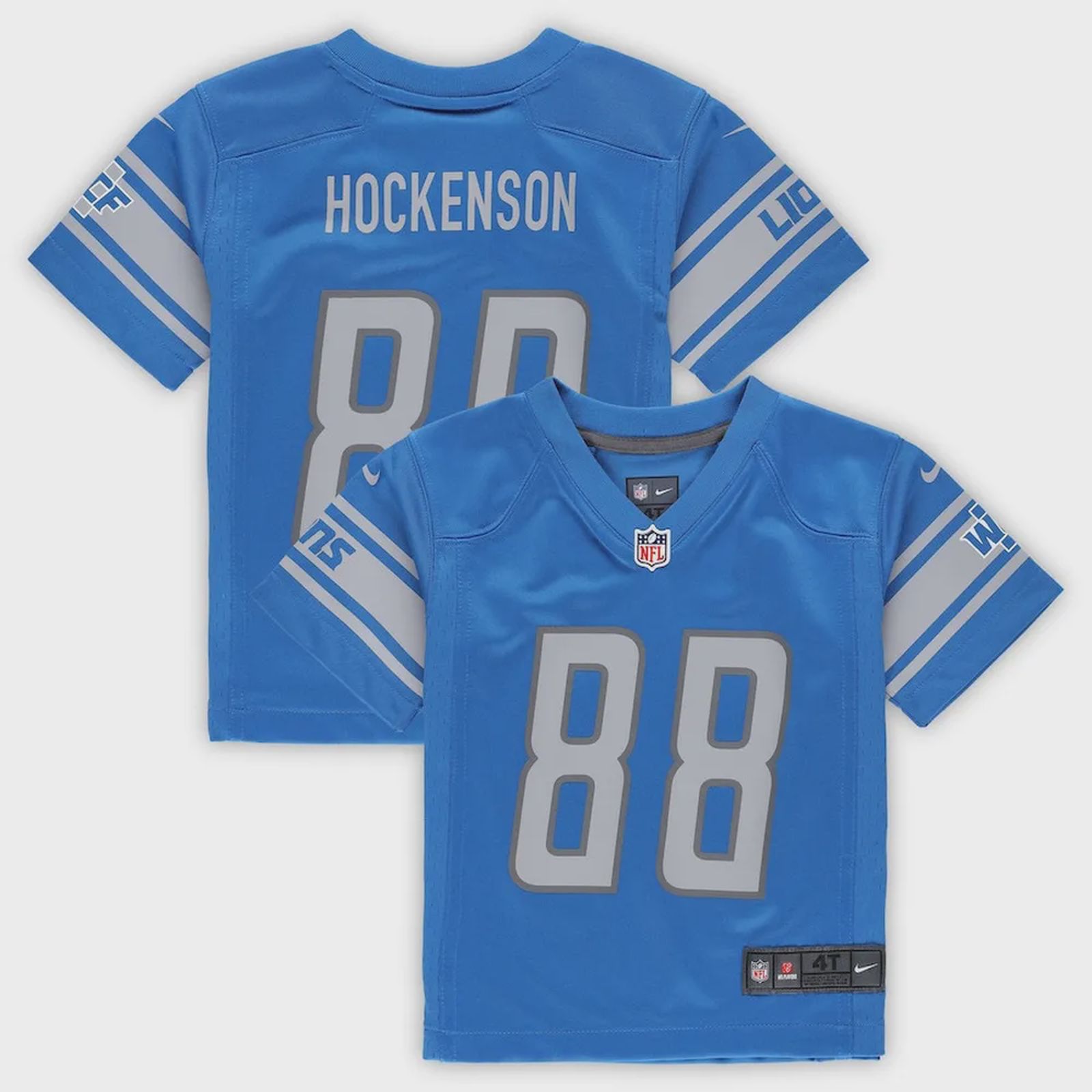 T. Hockenson 88 Detroit Lions Toddler Game Jersey – Blue