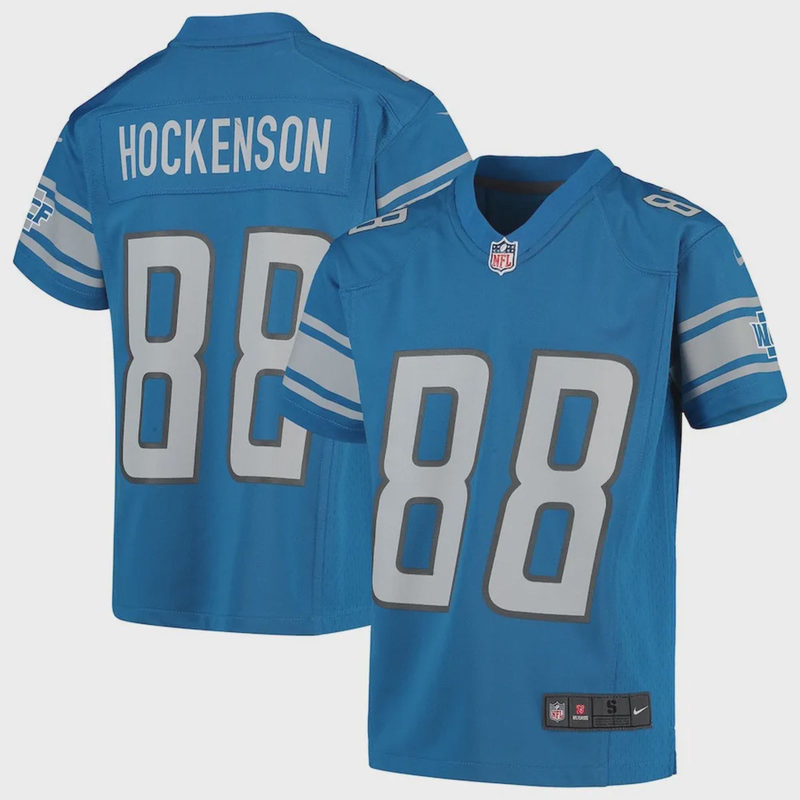 T. Hockenson 88 Detroit Lions YOUTH Game Jersey – Blue